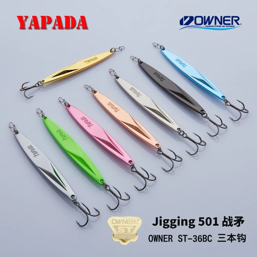 YAPADA Jigging 501 усиленный тройной крючок WarSpear + перо 20 г/91 мм 25 г/98 приманки для ловли