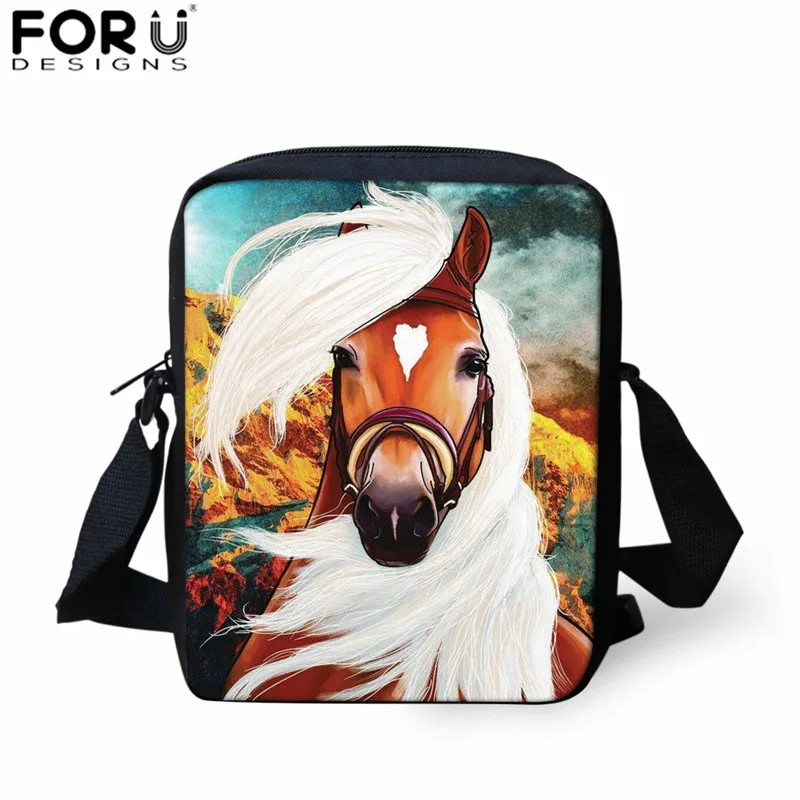 L4337E FORUDESIGNS/3d рюкзаки с рисунком лошади для Дети Мальчики Школа сумка дети ежедневно сумки для школы 3 шт./компл. Crazy Horse Рюкзак - Цвет: L4337E