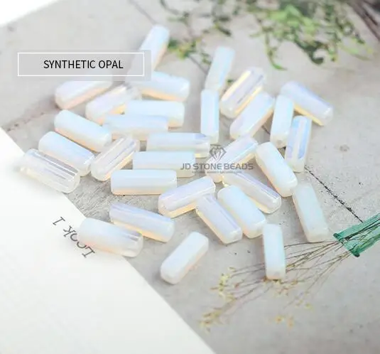 OPAL 18 цветов натуральные свободные бусы прямоугольной формы Lapis Аметист желтый нефрит красный кварц DIY аксессуары 4x13 мм выбрать размер для - Цвет: OPAL