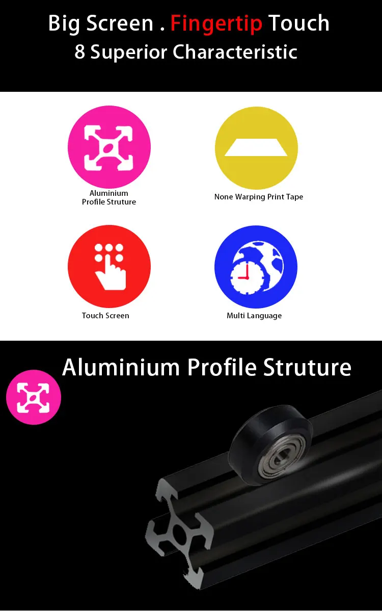 Tronxy X5SA 3d принтер DIY набор металлический 3,5 дюймов сенсорный экран Высокая точность автоматическое выравнивание PLA нити в подарок