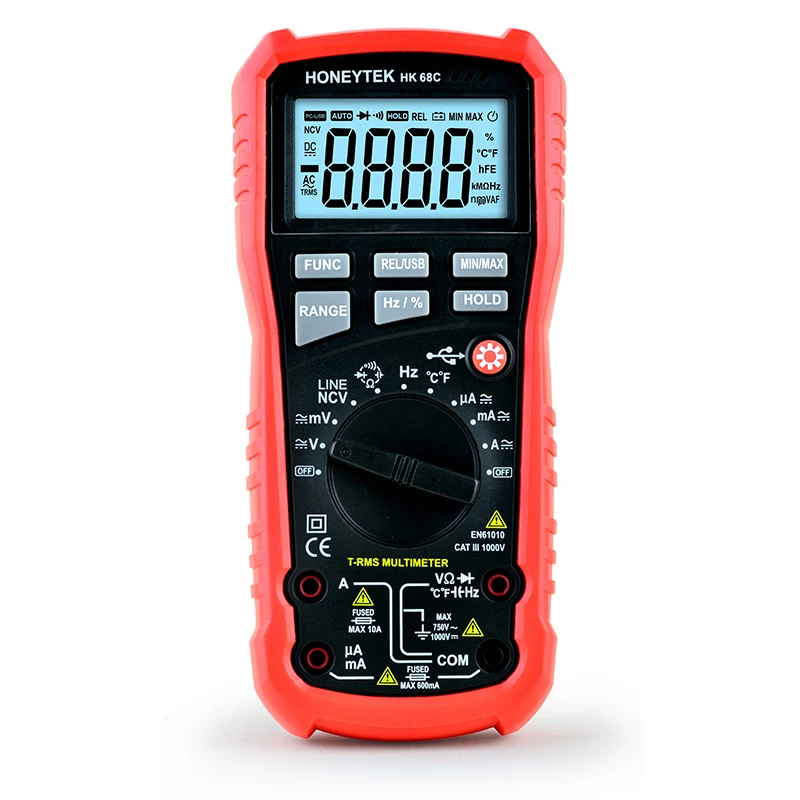 HK68C Safety Standard CTA|||1000V True RMS 400 Multimeter USB Interface For PC Communications Digital Meter | Инструменты