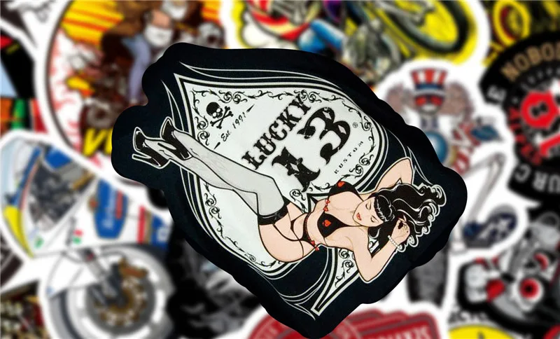 50 шт. новая мотоциклетная наклейка на шлем пакет Ride Club наклейка s много для ноутбука велосипедный телефон Guitarl крутая наклейка s Упаковка