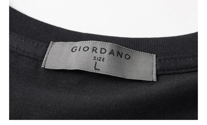 Giordano мужская повседневная футболка с круглым воротом и короткими рукавами, имеется печатный рисунок на передней части футболки