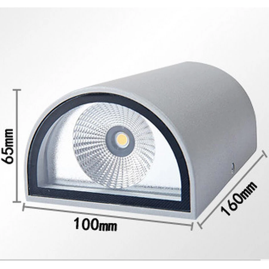 

New Arrival 2 pcs/lot Dimmable COB LED Waterproof Outdoor Modern Wall Light Mounted 2*7W IP65 Aluminum Wall Lamp