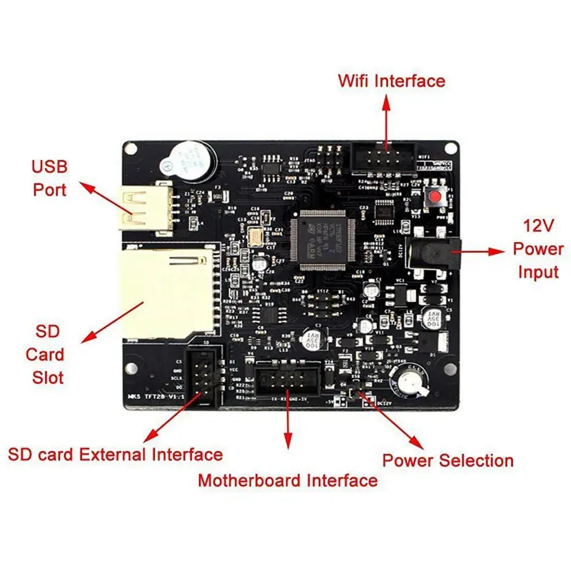 2 8 дюймов MKS TFT28 V1.2 Полноцветный Сенсорный экран Поддержка wifi приложение для 3d