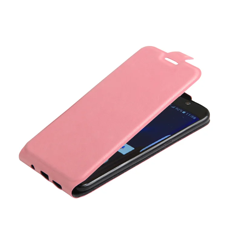10PCS/Lot New 2016 Fashion Real Genuine Leather Vertical Flip Case for Samsung S7 edge Magnetic Simplicity Phone Cover |
