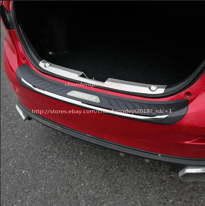 1 шт. ABS черный Задний бампер протектор порога пластина крышка для Mazda 3 AXELA