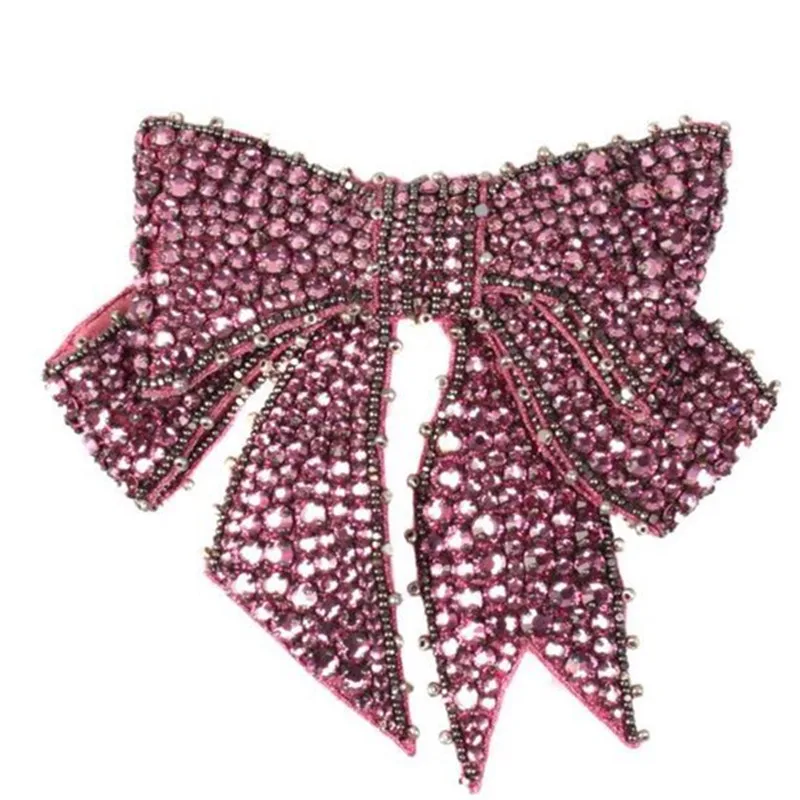 Модный дизайнерский стрейчевый ремешок с бантом Bling Стразы Butterfly knot черный