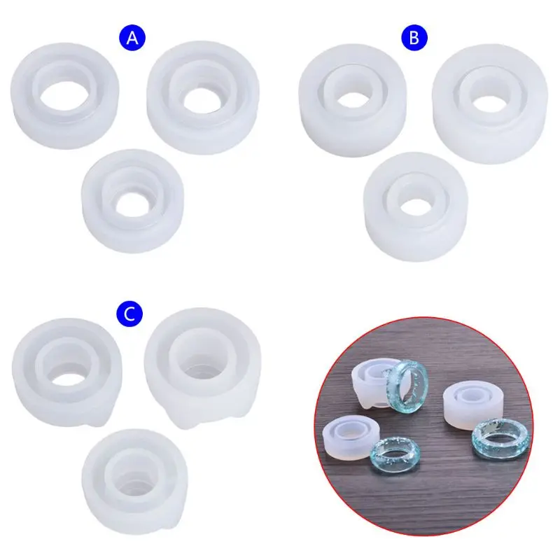 

1Set Silicone Mold Jewelry Ring Cat Ear Round DIY Craft Mirror Handmade 16/17/18