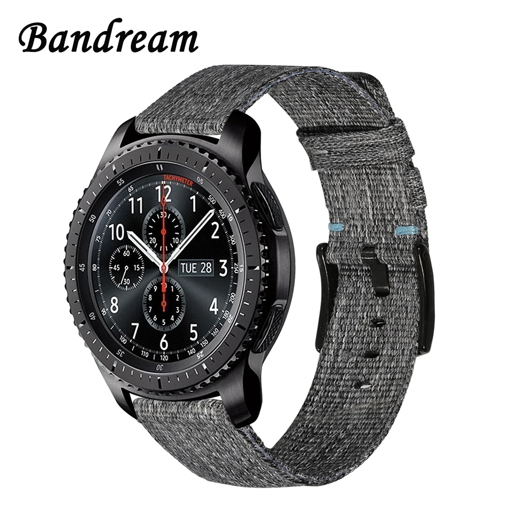 Ремешок нейлоновый для Samsung Gear S3 Classic Frontier Xiaomi Amazfit 1 2 2S Stratos брезентовый