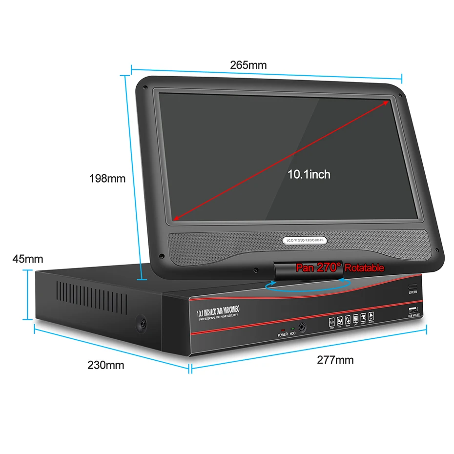 Techege 8CH PoE камера система безопасности 8 шт. наружная ip 1080 P NVR 10 1 ЖК монитор
