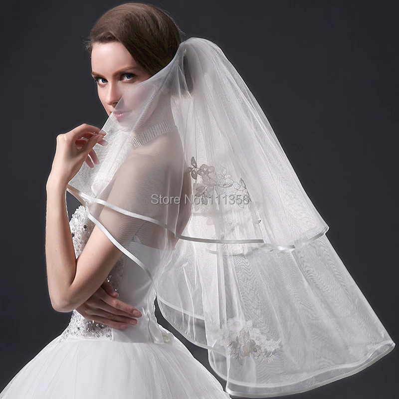 Двухслойная кружевная вуаль с расческой высокое качество | Свадьбы и торжества