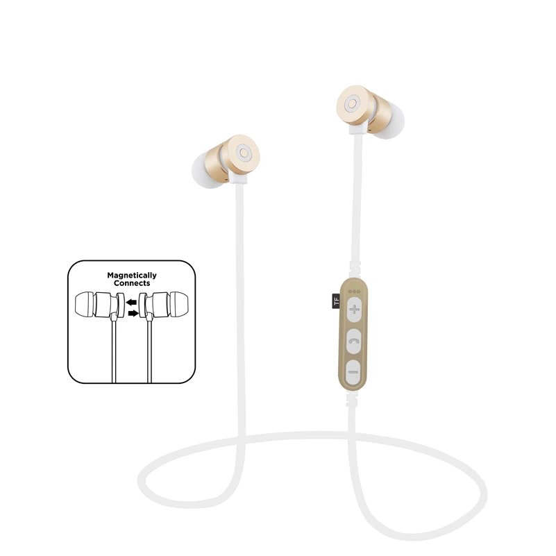 Металлические Магнитные Bluetooth-наушники SMILYOU T9 Спортивная Беспроводная