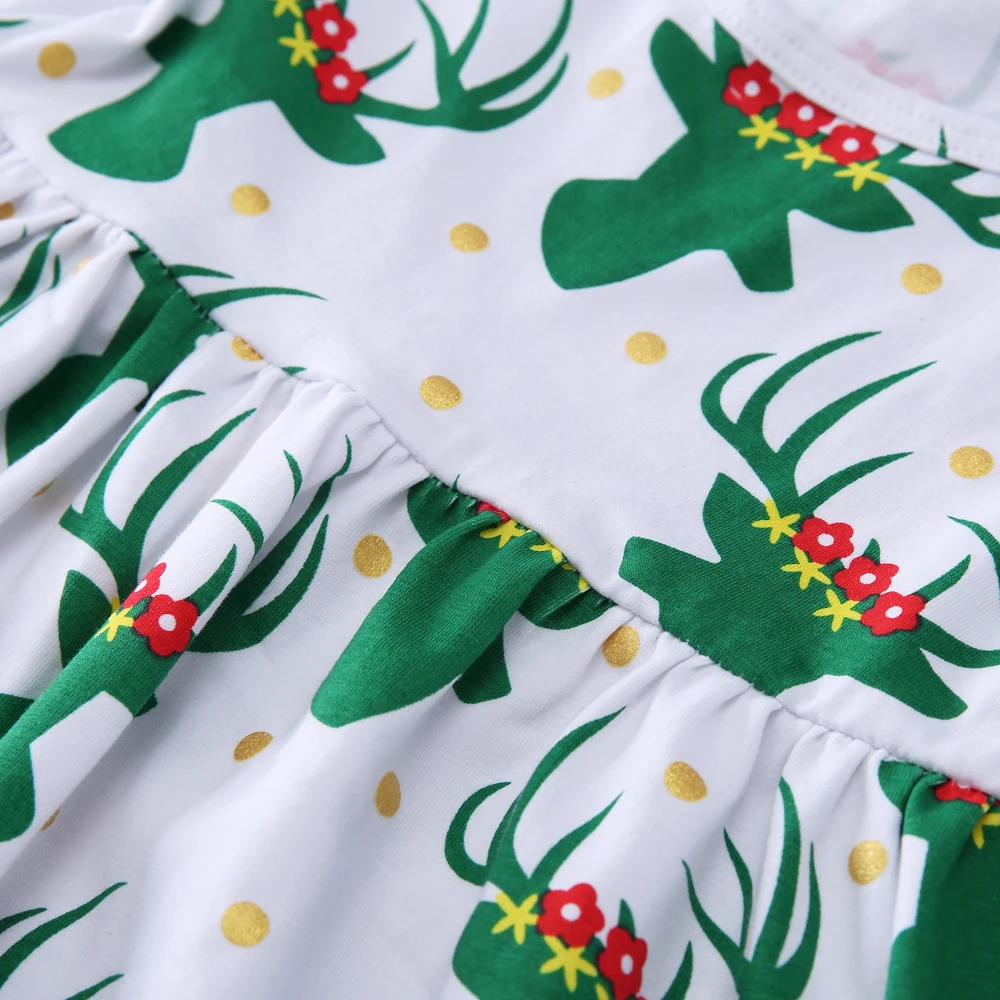 

Big Discount Baby Girl Christmas Dresses Costume Green Reindeer Clothing Kids For Girls Christmas Outfits