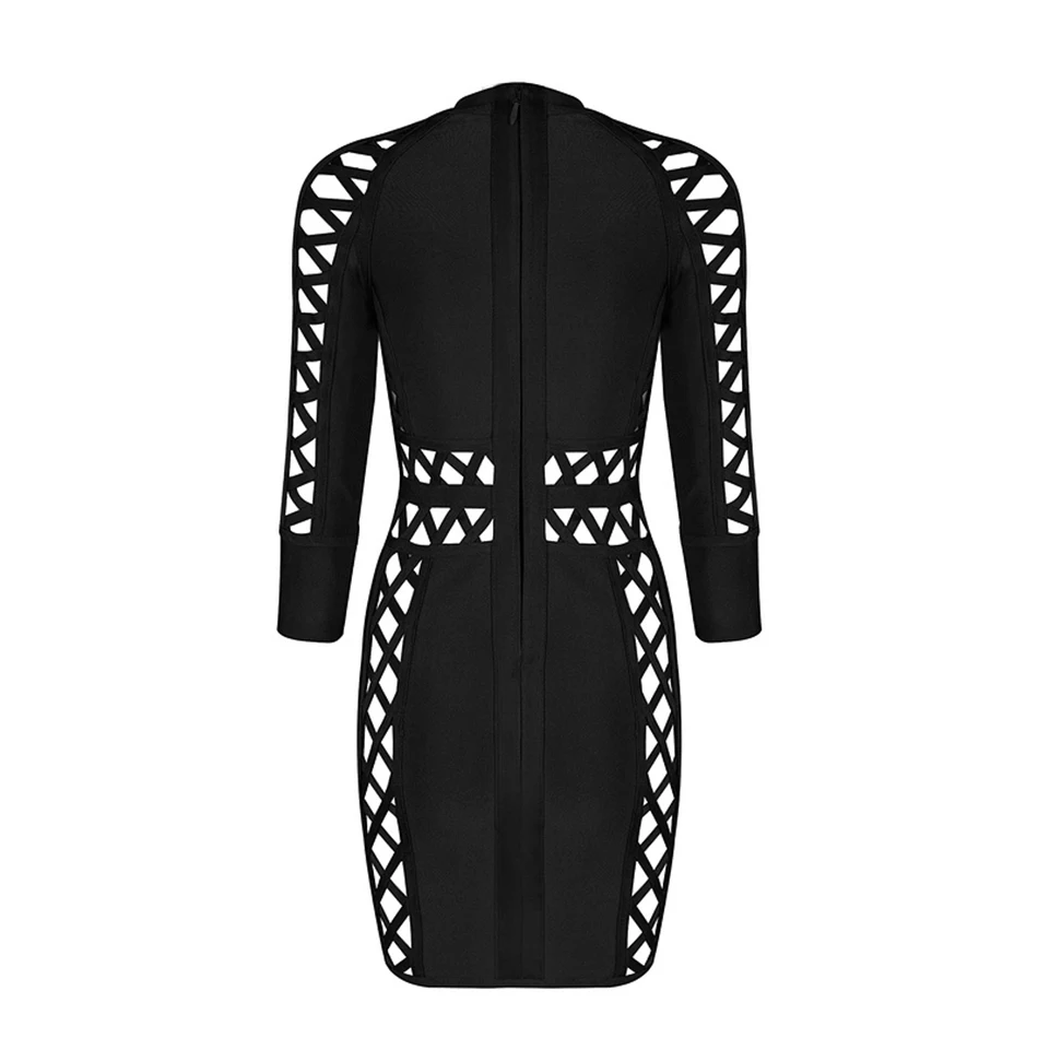 CIEMIILI 2018 Лето Для женщин Бандажное платье три четверти выдалбливают длиной выше