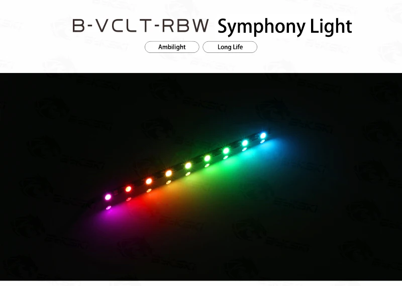 Bykski B-VCLT-RBW/B-VCLT-RGB светодиодный светильник бусины для GPU cpu блок 70-200 мм водяного охлаждения кулер Замена поддержка MOBO RGB/RBW
