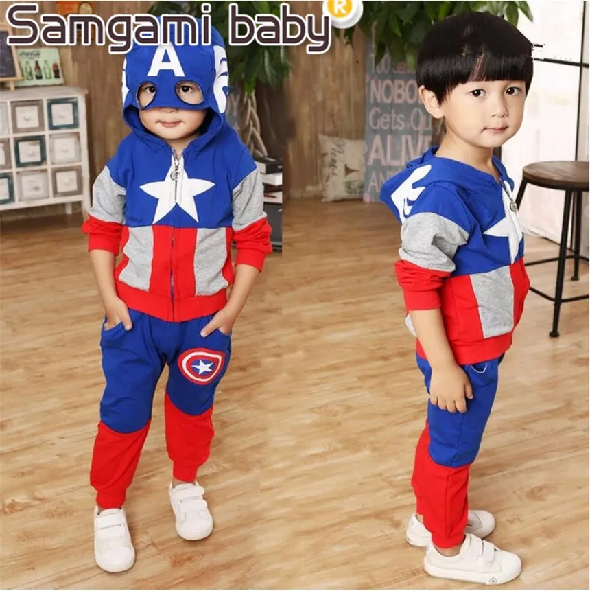 SAMGAMI/комплект одежды для маленьких мальчиков и девочек куртка на молнии с принтом