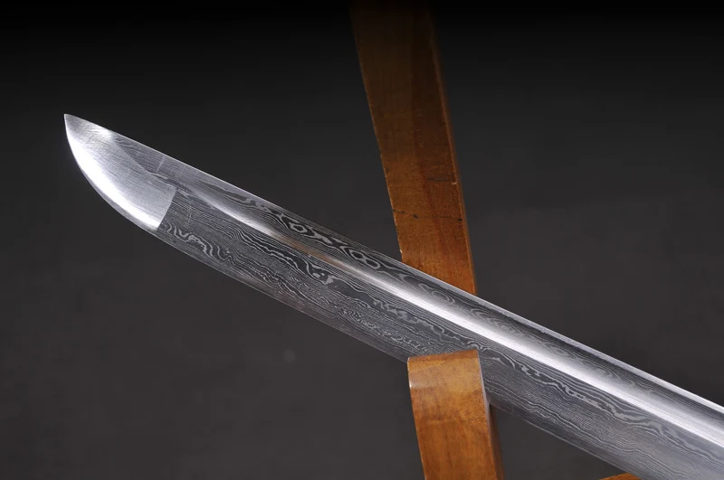Китайский меч династии Тан прямое лезвие дамасская сложенная сталь ручная