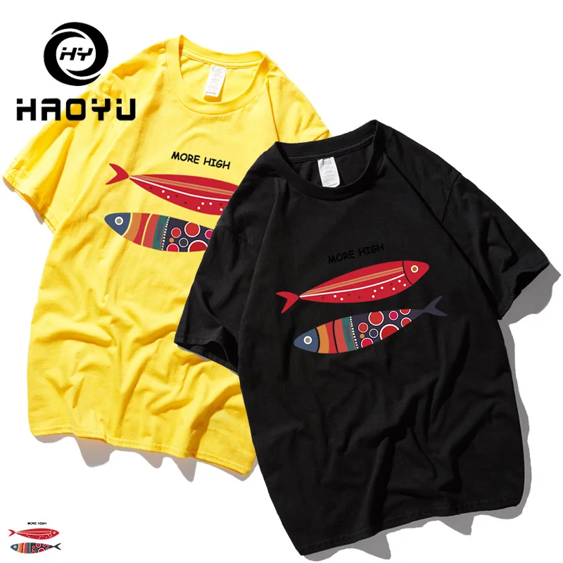 Мужская футболка с коротким рукавом и принтом Повседневная хлопковая Футболка