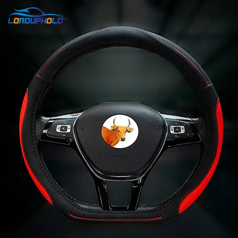 Чехол на колеса из натуральной коровьей кожи, D-образный, для Volkswagen VW GTi Mk7, Scirocco, Sagitar, Lavida, чехлы рулевого колеса автомобиля