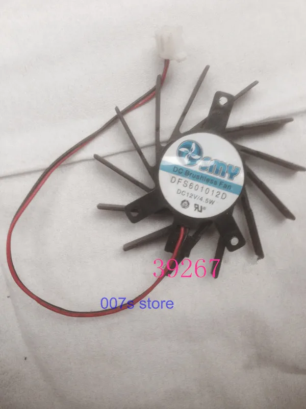 

New Cooler Fan For SMY DFS601012D DC 12V 4.5W 5510 5.5cm 55mm 55*55*10mm Pitch 35 * 35 * 27 mm Isosceles Y 4 Pin 2 Wire
