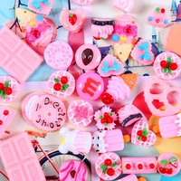 10pcs diy crystal slime supplies accessories phone case decoration for slime filler miniature resin cake flowers candy chocolate