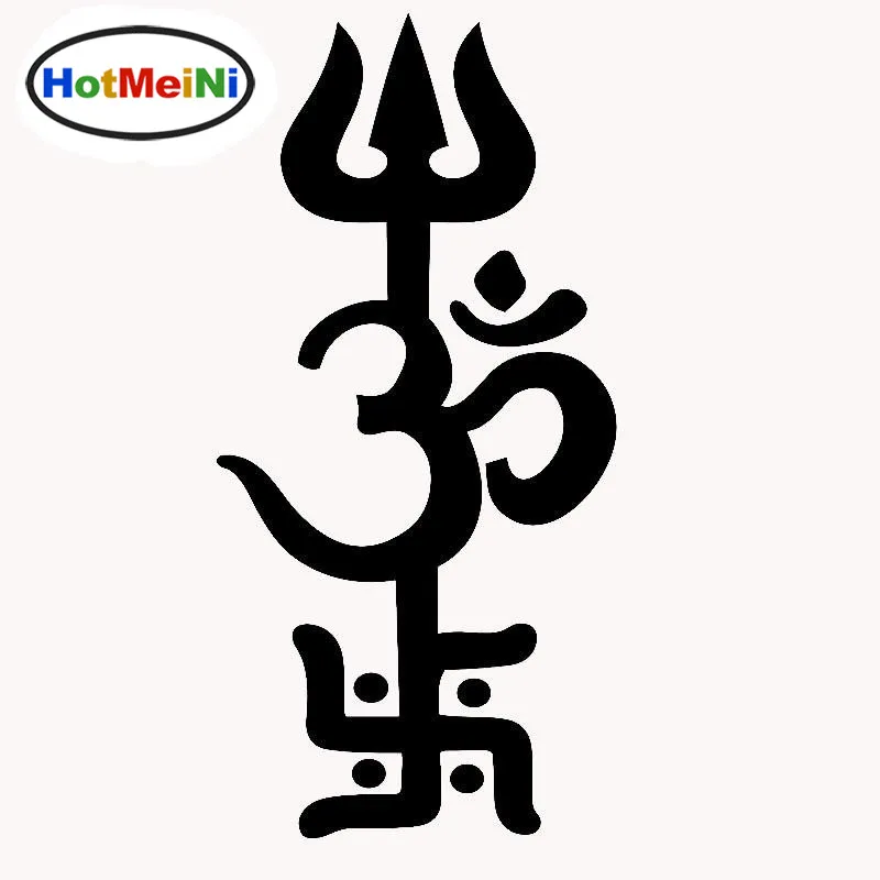HotMeiNi наклейка для автомобилей Trishul Swastik Om таинственных знаков забавные