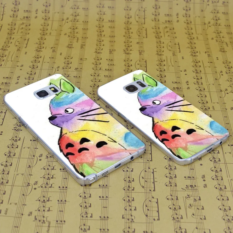 DREAM FOX B2600 My Rainbow Totoro Transparent Hard PC Case Cover For Samsung Galaxy S 4 5 6 7 8 Mini Edge Plus Note 3 |