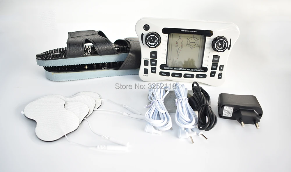 Двойной канал облегчение боли нервные Мышцы Десятки Электро стимулятор терапия