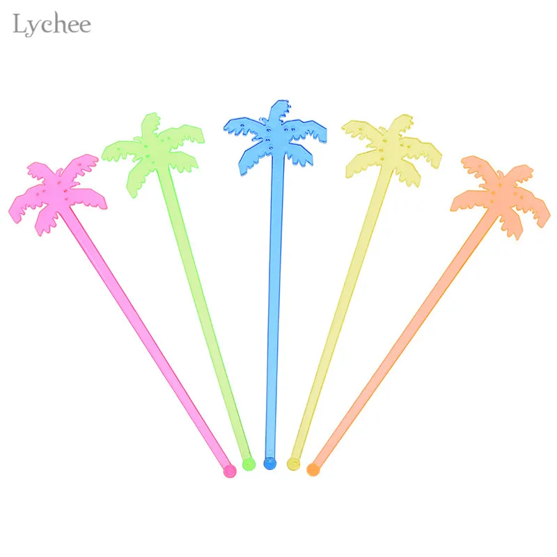 

Lychee Life 50 шт. кокосовые палочки для дерева палочки для коктейлей винные палочки для смешивания сока
