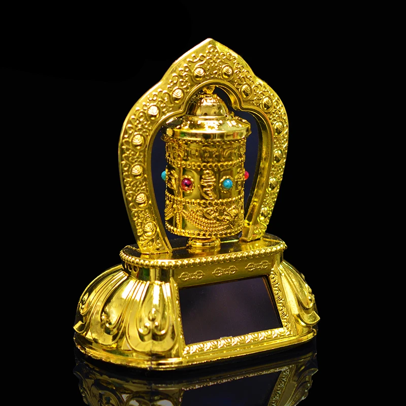 Solar Energy Power Tibetan Buddhist Prayer Wheel Ceremonial Auspicious Items Car Decoration scriptures | Дом и сад