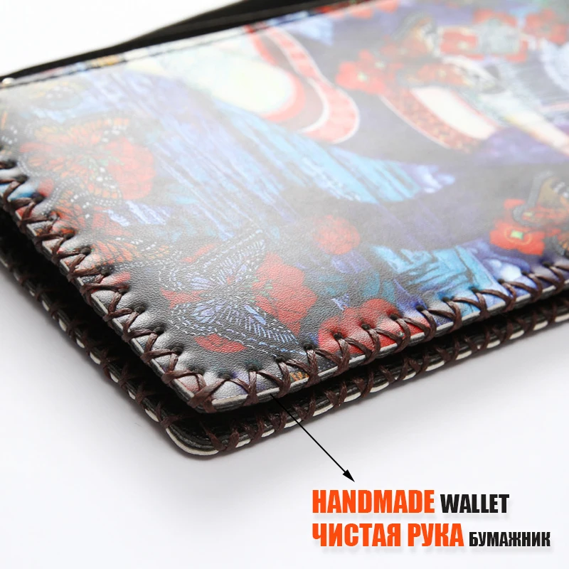 DXH женские кошельки ручной работы на молнии Длинный кошелек для наличных Женский