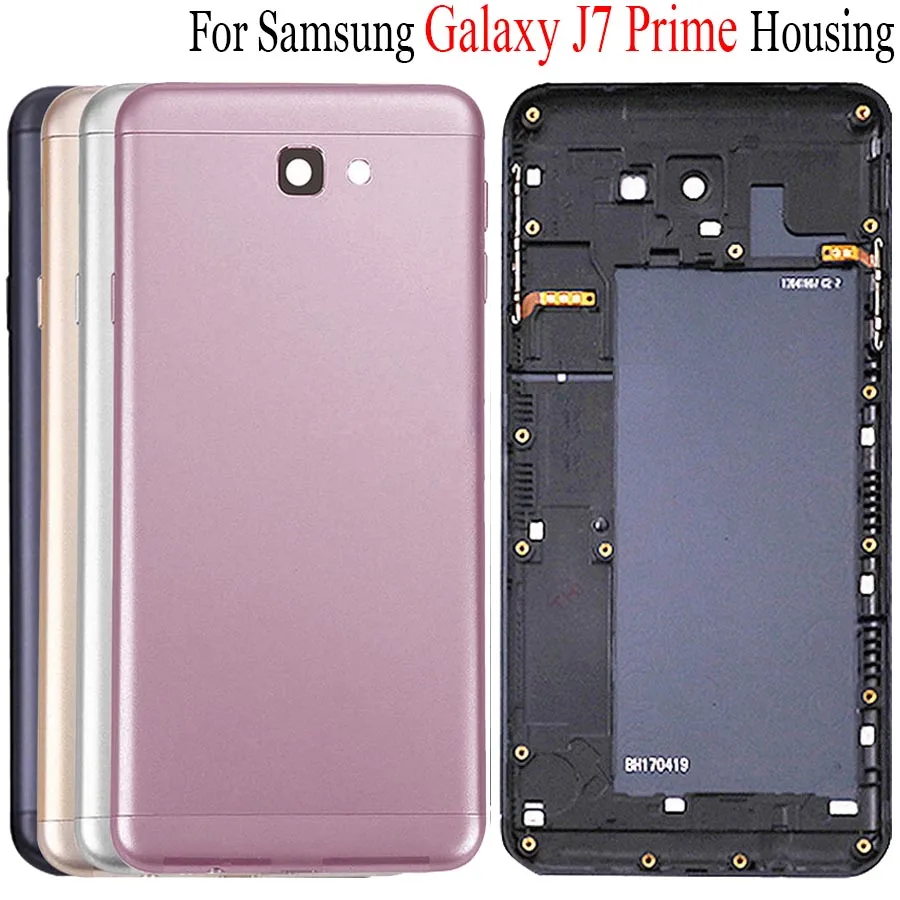 Для SAMSUNG Galaxy J7 Prime Задняя крышка батареи G610 On7 2016 задняя корпуса Замена для