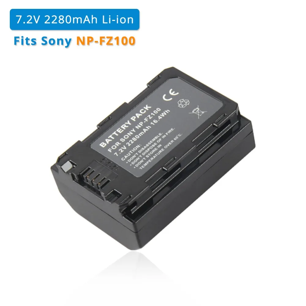 

NP-FZ100 2280mAh NPFZ100 Rechargeable Camera Battery for Sony A9,A7R III,A7 III,ILCE-9,ILCE9,ILCE-7RM3,ILCE-7M3,Mark III