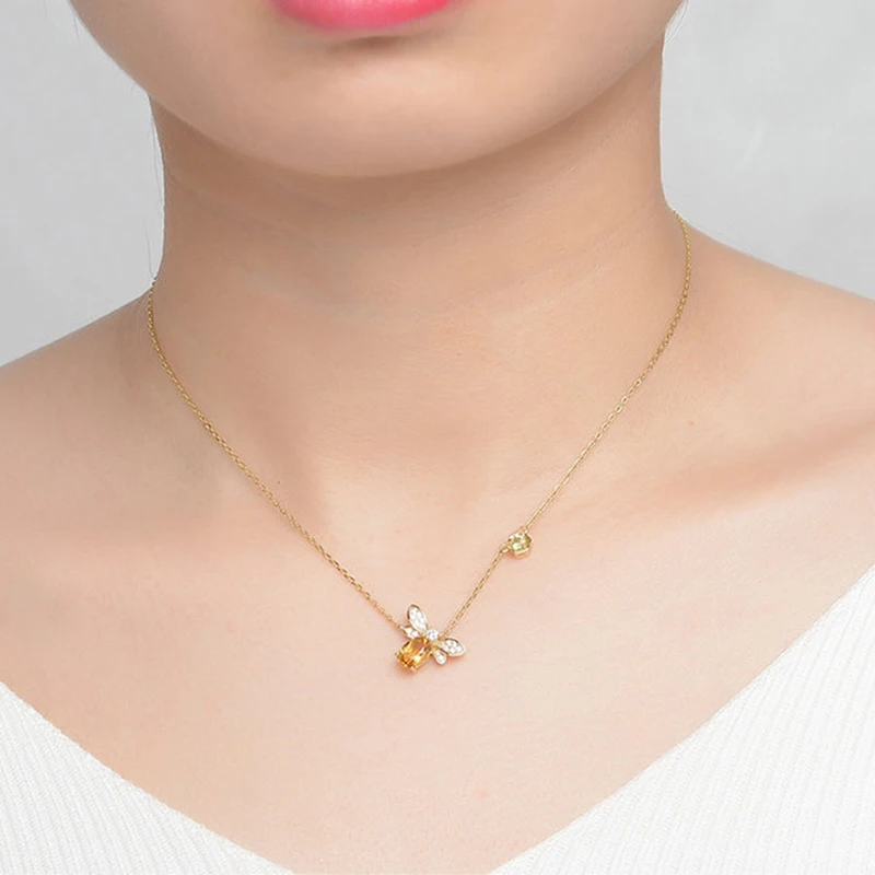 Женское ожерелье из серебра 925 пробы с подвеской в виде пчелы|necklaces for women|necklace