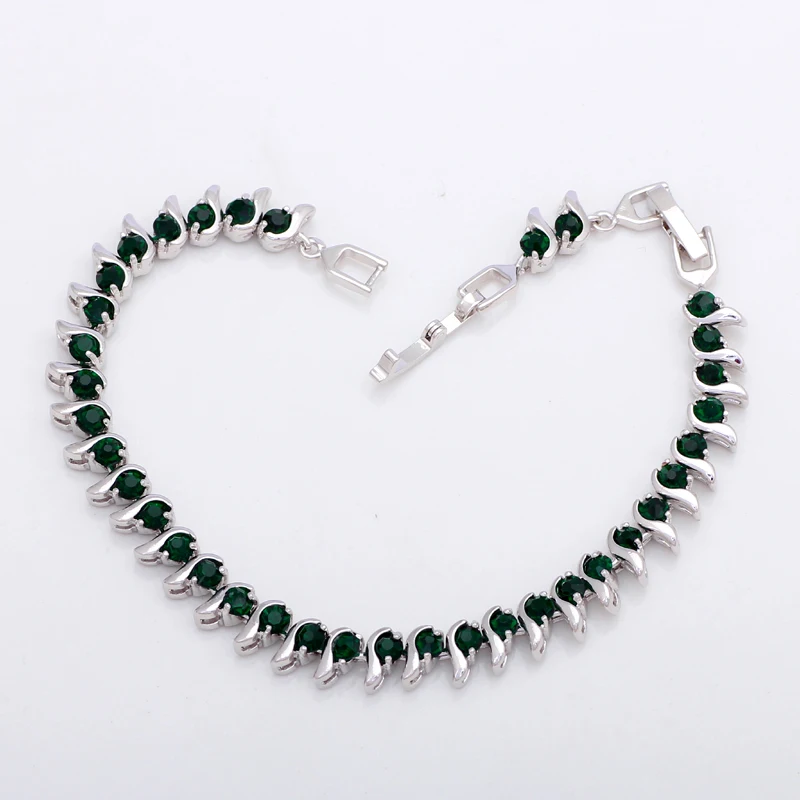 Очаровательные браслеты для женщин TB1001A из белого и серебряного перидота с