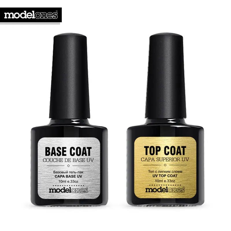 Base Top Coat Modelones Базовое покрытие верхнее покрытие набор Впитывающее базовое тональное покрытие УФ-гель для ногтей длительный Полупостоянный усиленный гель - Цвет: Base Top Coat