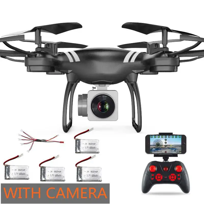 Селфи Дрон с камерой Дрон WIFI FPV Квадрокоптер мини RC вертолет один ключ возврат вертолет детский Квадрокоптер игрушки VS x5sw - Цвет: BLACK 4 BAT CAMERA