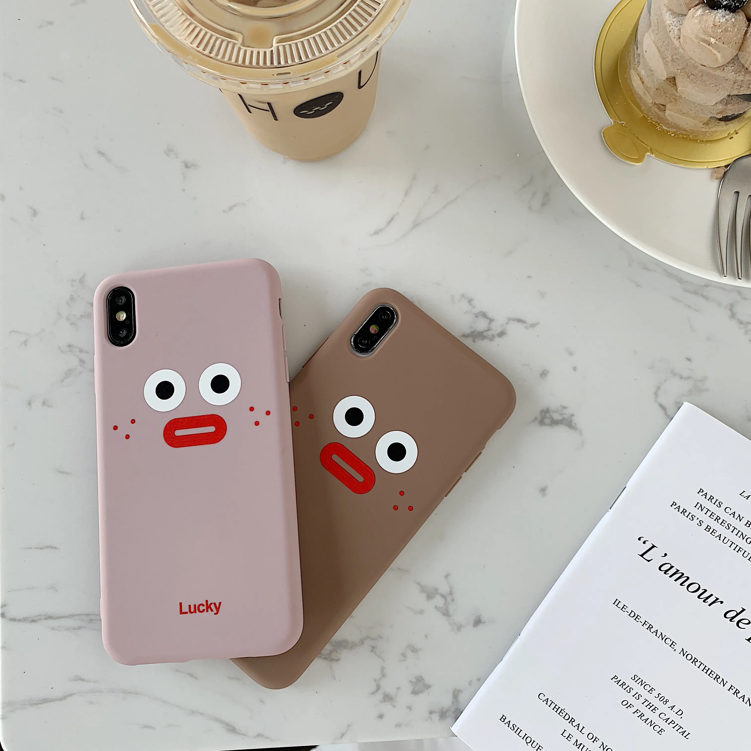 Милый силиконовый чехол с рисунком для iphone 6 6S Plus X XS MAX простая мягкая задняя