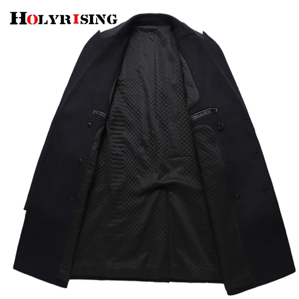 Holyrising мужское шерстяное пальто с двумя пуговицами утепленное Manteau Homme Hiver