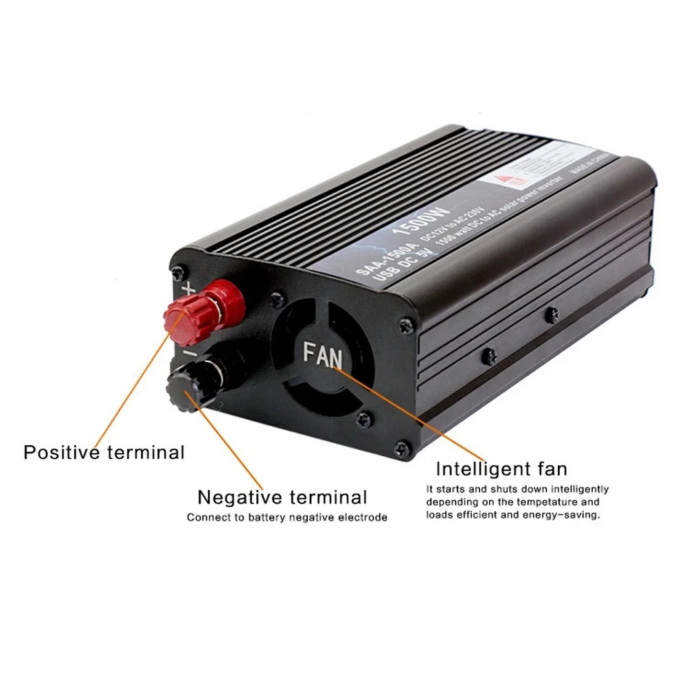 1500 Вт автомобильный инвертор DC 12V к AC 110V 220V 50Hz/60Hz портативный модифицированный