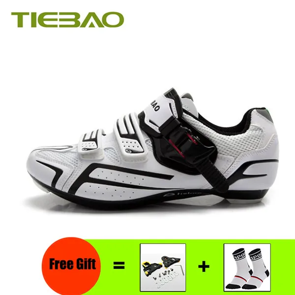 Cleats for 1268 W Tiebao/Обувь для велоспорта; sapatilha ciclismo; самозакрывающиеся дышащие дорожные кроссовки для мужчин и женщин; zapatillas ciclismo carretera - Цвет: Cleats for 1268 W