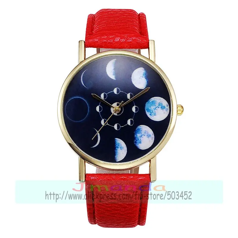 Часы наручные шт./лот 100 с кожаным циферблатом и Вселенной кварцевые повседневные