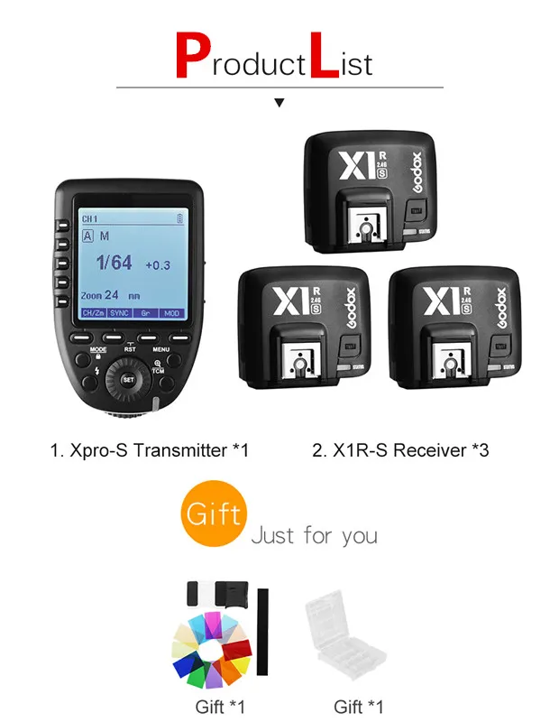 Беспроводной пульт дистанционного управления Godox Xpro S TTL II 2 4G X System с 3 кратным
