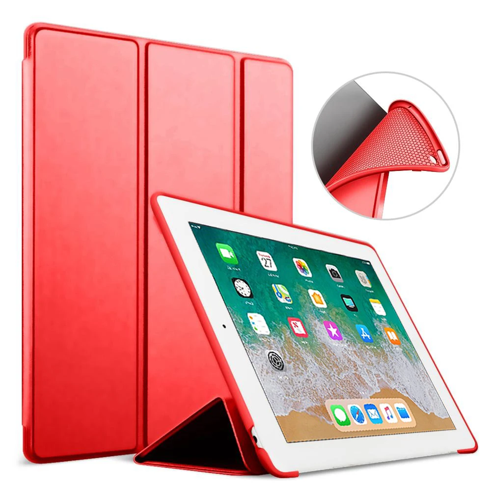 Мягкий силиконовый чехол на заднюю панель для Apple iPad 9,7 Air 1 2 5 6 5th 6th Generation Smart Sleep Awake кожаный чехол Funda Coque