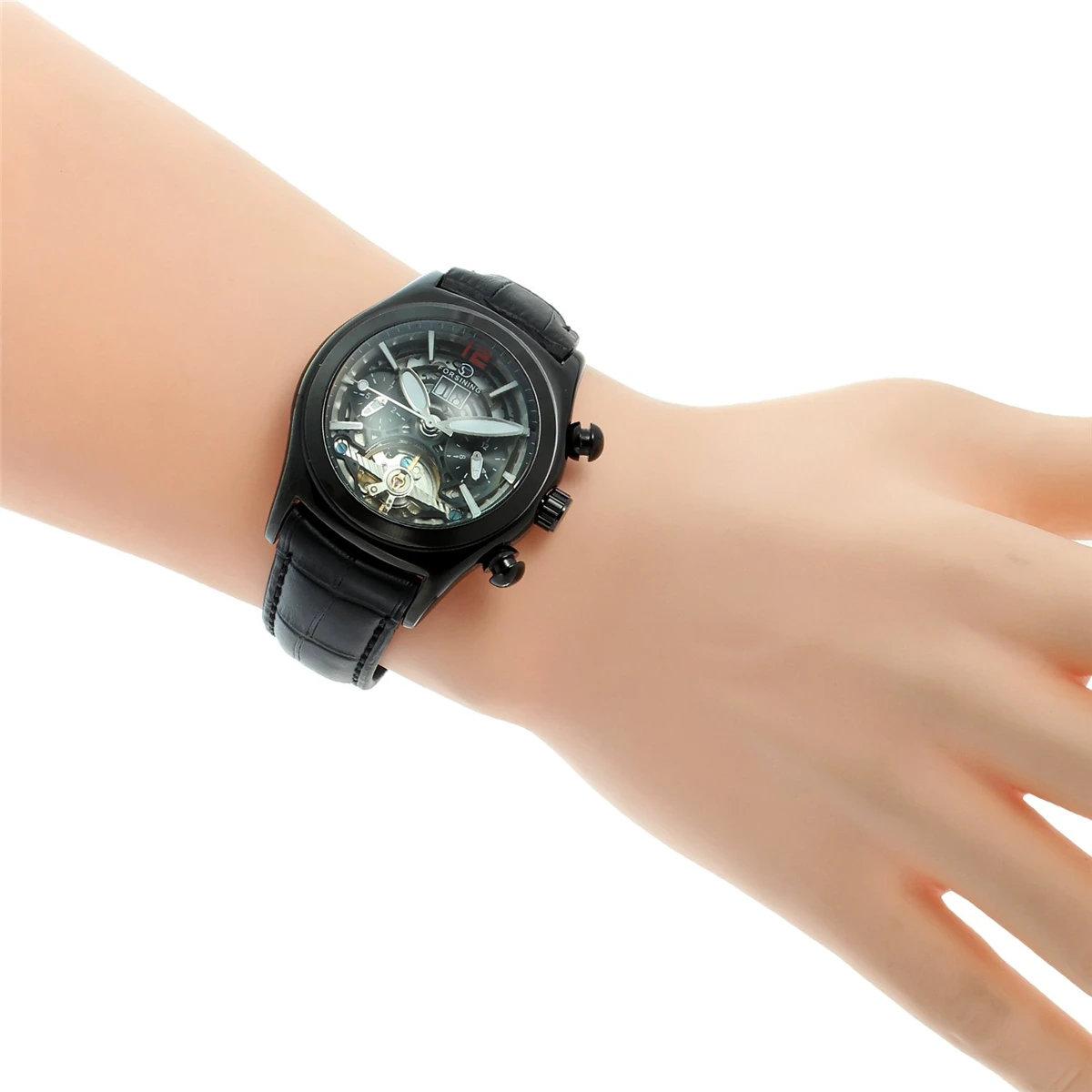 FORSINING золотые скелетоны Tourbillon механические часы Мужские Автоматические