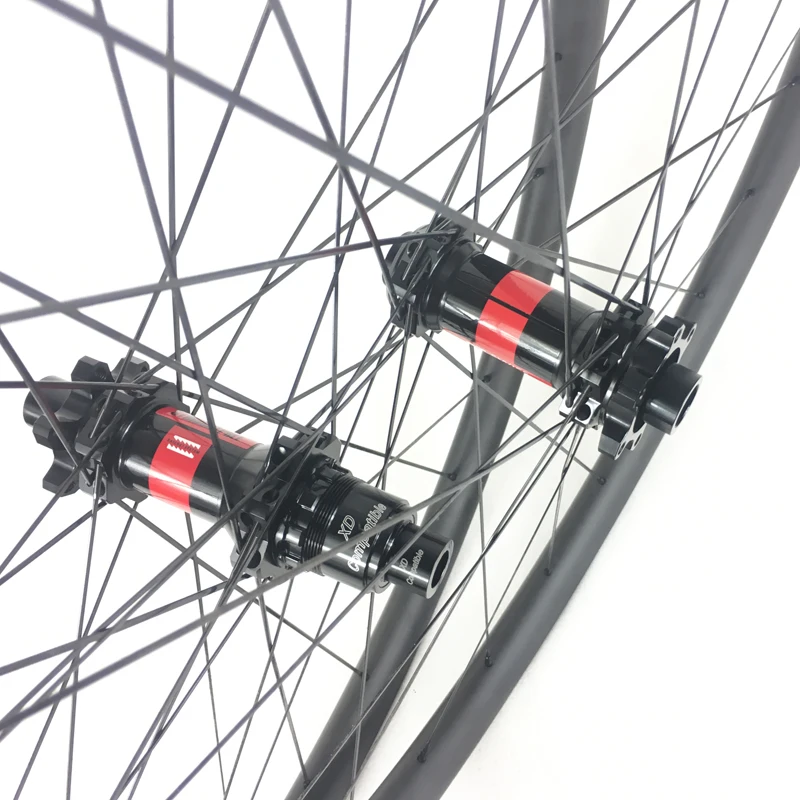 1265g свет 29 дюймов MTB XC 30 мм x 22 Асимметричные 29er Углеродные колеса O.L.D 110 15x110 задние