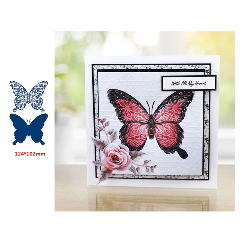 Butterfly Бабочка птица клетка металлическая трафареты для пресс-формы для DIY бумажные карточки для скрапбукинга ремесленничество Декоративные штамповка - Цвет: Butterfly