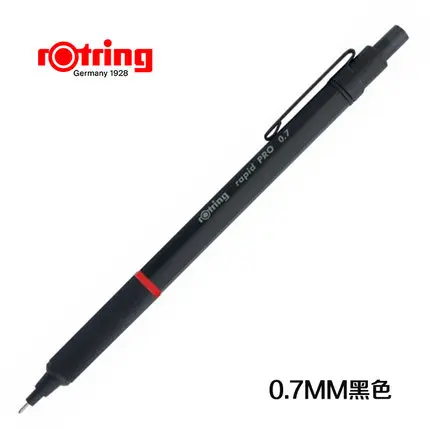 Красный Немецкий механический карандаш rotring Rapid pro 0,5 мм и 0,7 мм и 2,0 мм с металлическим телескопическим наконечником ручки лучше, чем rotring 600 - Цвет: Красный
