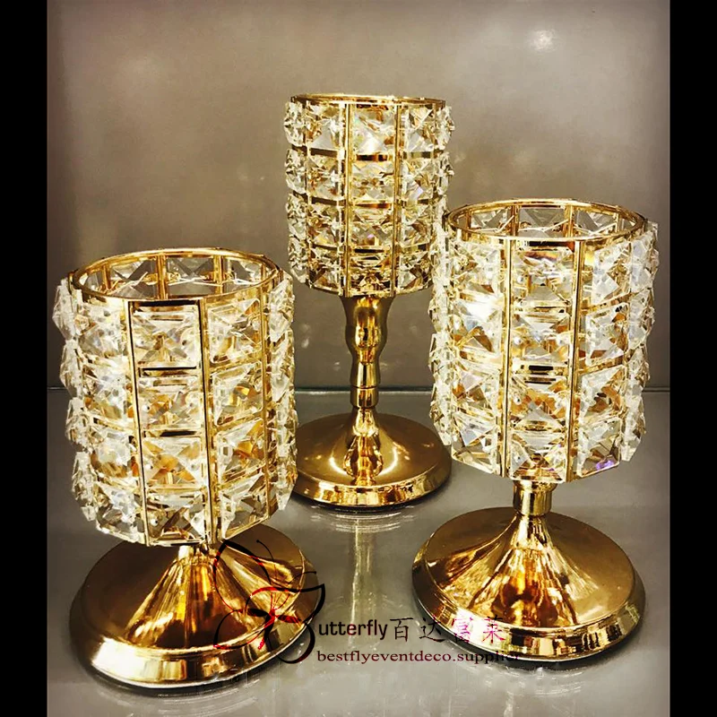 3 шт./компл. декоративные хрустальные подсвечники Votive Tealight для свадебного стола